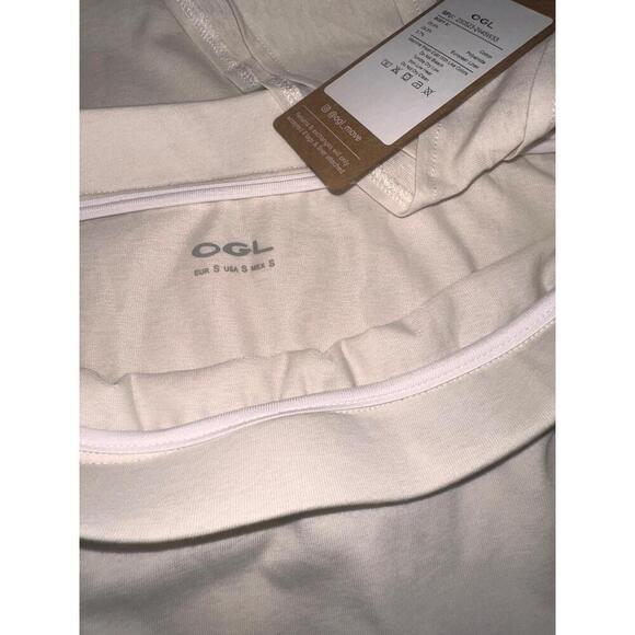 OGL Skirt Womens Size Small Off-White Midi Flared Elastic Waist Summer Casual - Picture 3 of 3